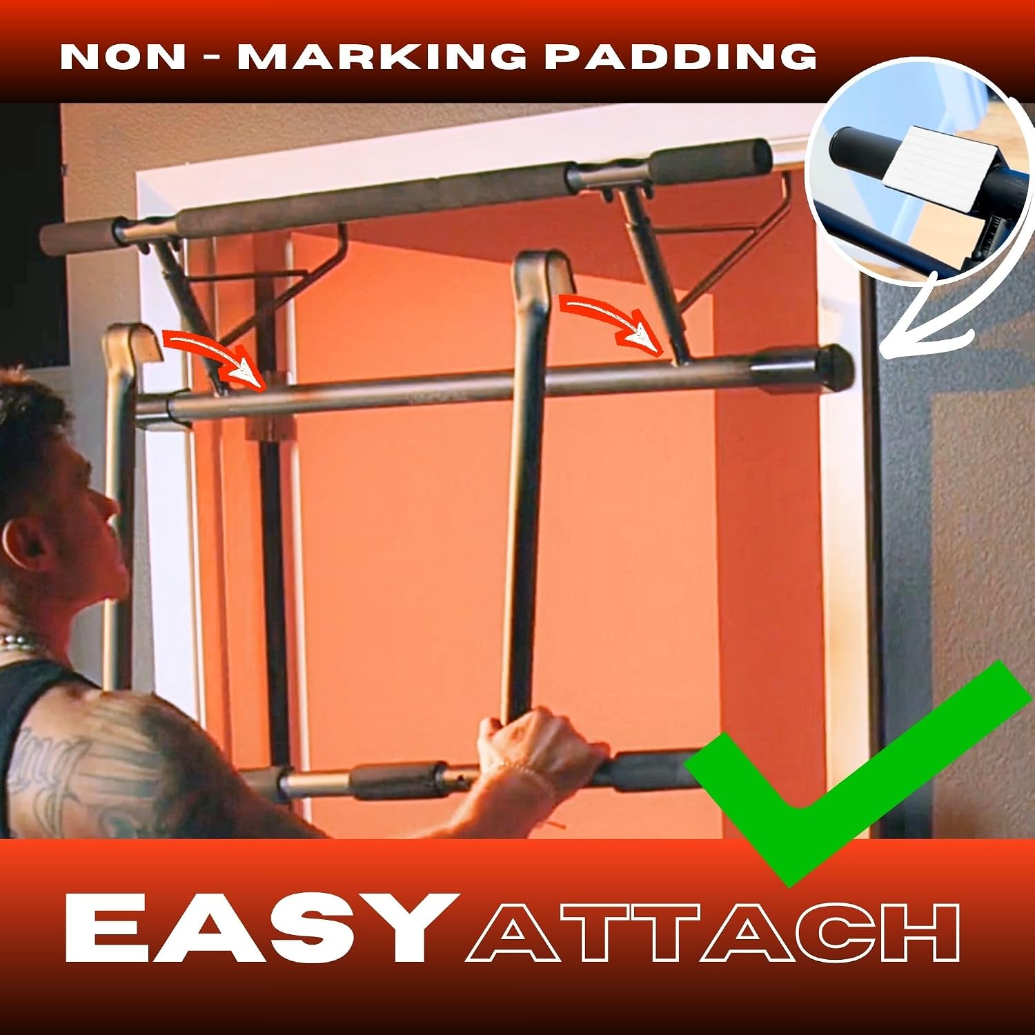 Универсальная скамья для подтя – обзор и цена Door Pull Up Bar No Screw